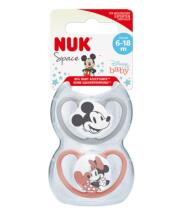NUK 176286 Pacifier 6-18 silicone fafa SPACE MICKEY MOUSE 2 pcs