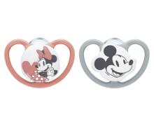 NUK 176286 Pacifier 6-18 silicone fafa SPACE MICKEY MOUSE 2 pcs