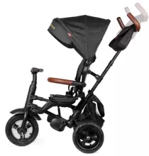 Bebe Basic Rito Deluxe Art.235606 Black Laste kolmerattaline lenkstangiga, katuse ja täispuhutavate ratastega