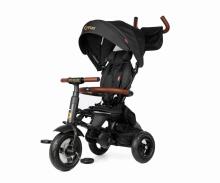Bebe Basic Rito Deluxe Art.235606 Black Laste kolmerattaline lenkstangiga, katuse ja täispuhutavate ratastega
