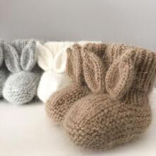 La Bebe™ Lambswool Natural Eco Socks/Booties  Art.236525  Natural wool socks/boots for newborns