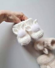 La Bebe™ Lambswool Natural Eco Socks/Booties Art.236716 Natural wool socks/boots for newborns