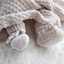 La Bebe™ Lambswool Natural Eco Socks/Booties Art.236716 Natural wool socks/boots for newborns