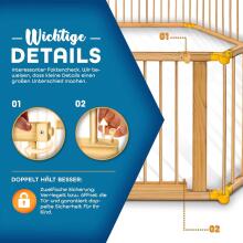 Kidu® Wood Playpen XXL  Art.237351 White/Natural