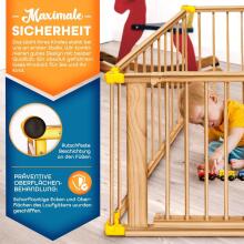 Kidu® Wood Playpen XXL  Art.237354 White