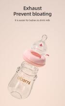Oberni Anti-Colic Glass Baby Bottle Art.237437 Pink