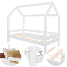 Voodimaja Springos BD01 WHITE, 160x80 cm, puidust lastemööbel