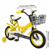 Kids Bike Wheels Collas 12' Yellow Art.238297  Laste kaherattaline jalgratas lisaratastega