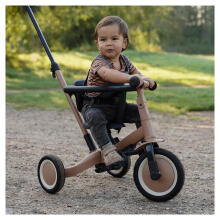 Little Dutch Pushbar Tricycle 4 in 1 Lio Art.T6080.MACCHIATO Laste kolmerattaline käepidemega