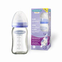 Lansinoh GLASS Feeding Bottle with NaturalWave® Teat  Art.77240 Glass Nuɖuɖu Tutu 160 ml + No Dzɔdzɔme / Ƒutsotsoe