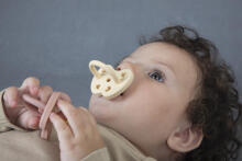 Hevea Round Stars Moon  Art.239411 Natural   Natural Rubber Pacifier