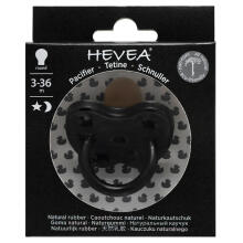 Hevea Round Stars Moon  Art.239412 Space Black Natural Rubber Pacifier