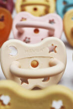 Hevea Round Stars Moon  Art.239415 Ruby Red Natural Rubber Pacifier