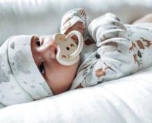 Hevea Stars Moon  Art.239417 Milky White/Powder  Natural Rubber Pacifier