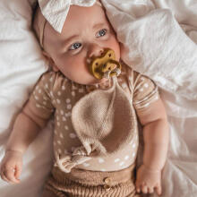 Hevea Natural Rubber Pacifier Round Art.239423 Moss Green/Deep Forest Natural Rubber Pacifier