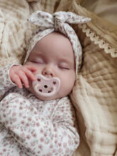 Hevea Natural Rubber Pacifier Round Art.239428 Milky White/Grey Natural Rubber Pacifier