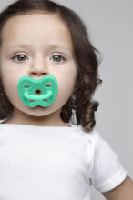 Hevea Natural Rubber Pacifier Anatomical Art.239430 Pop of Green Natural Rubber Pacifier