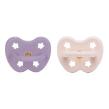 Hevea Natural Rubber Pacifier Anatomical Art.239438 Powder Pink/lavender Natural Rubber Pacifier