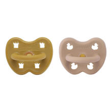 Hevea Natural Rubber Pacifier Anatomical Art.239439 Golden Honey/Tan Beige Natural Rubber Pacifier