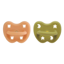 Hevea Natural Rubber Pacifier Anatomical Art.239439 Avocado/Apricot Natural Rubber Pacifier
