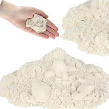 Bebe Basic Kinetic Super Sand Art.KX9568_9 Valge kineetiline liiv modelleerimiseks (1 kg)