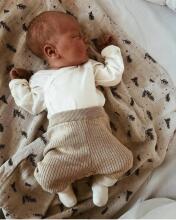 La Bebe™ NO Baby Body Art.239963 White 100% soft cotton long sleeve bodysuit