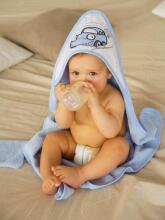 Bocialand Bath Towel Cover Ears Art.BOC0123 Hippo Махровое полотенце с капюшоном 80x80см.