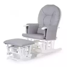 Mendler Relaxing Rocking Chair Art.HWC-C76 Velvet Grey Kiiktool söötmiseks