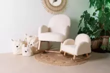 Childhome Rocking Chair Art.BB65182 Teddy Of White  Kiiktool söötmiseks
