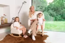 Childhome Rocking Chair Art.BB65182 Teddy Of White  Kiiktool söötmiseks