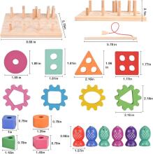 Wooderma Montessori Toy 3 in 1 Art.241381  Montessori puidust pusle