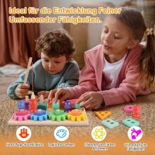 Wooderma Montessori Toy 3 in 1 Art.241381  Montessori puidust pusle