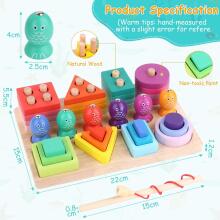 Montessori Toy 3 in 1 Art.241383 Montessori puidust pusle