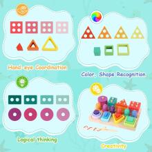 Montessori Toy 3 in 1 Art.241383 Montessori puidust pusle