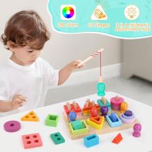 Montessori Toy 3 in 1 Art.241383 Montessori puidust pusle