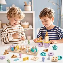 Atoylink Montessori Toy 3 in 1 Art.241383 Montessori puidust pusle