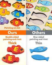Coogam Magnetic Alphabet Numbers Fishing Game Art.241386   Montessori puidust pusle