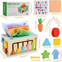 Focenat Montessori Wooden Toy 9-in-1 Art.241410    Montessori puidust pusle