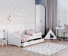 AJK Lili 1608 Crystal Art.241948 White Noorte voodi 180x80 cm