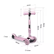 Ricokids Cubi Art.243745 Pink Kolmerattaline roller