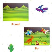 TREFL 62606 Skillmatics Foil Modzakaɖeɖe Dinosaur Anyigba