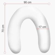 La Bebe™ Rich Maternity Pillow Art.24427 White&Red ornament, 34x104 cm