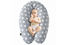 La Bebe™ Rich Maternity Pillow Art.24432 Beige Cars Подковка для сна, кормления малыша, 34x104 cm