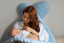La Bebe™ Moon Linen Maternity Pillow  Art.246542 Large pregnancy pillow with Memory Foam filling (especially soft and quiet filling) 195cm