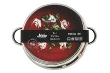 Maku Basic Pot with glass lid stainless steel 10 L 28 cm