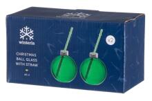 Winteria Kristmas bɔl glass kple gbe 2 pcs 40 cl amadede dzẽ
