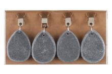 4Agbe Table avɔ kpekpeme 4 pcs oval yevu