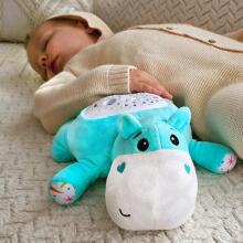 WOOPIE BABY Cuddly Fefewɔnu 2in1 Projector Alɔ̃dɔla Hippopotamus