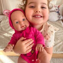 WOOPIE ROYAL Vidzĩ Doll le Teddy Bear-wu me 46 cm