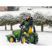 RollyX-Trac Premium John Deere Pedal Tractor Bucket Ðoɖoezizi Tasiaɖamfɔwo Ƒe 3-10 vaseɖe 50kg Rolly Fefenuwo - Green